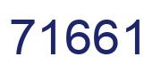 Number 71661 blue image