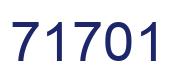 Number 71701 blue image