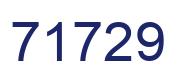 Number 71729 blue image