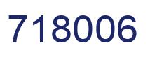 Number 718006 blue image