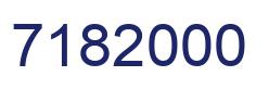Número 7182000 imagen azul