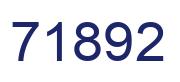 Number 71892 blue image