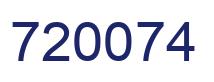 Number 720074 blue image