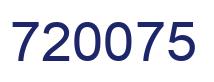 Number 720075 blue image