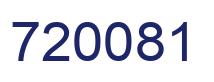 Number 720081 blue image