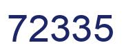 Number 72335 blue image