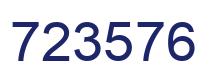 Número 723576 imagen azul