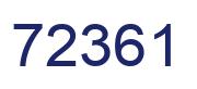 Number 72361 blue image