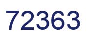 Number 72363 blue image