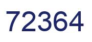 Number 72364 blue image