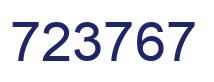 Number 723767 blue image