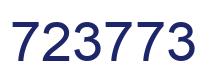 Number 723773 blue image