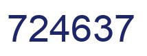 Number 724637 blue image