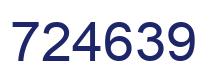 Number 724639 blue image