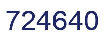 Number 724640 blue image