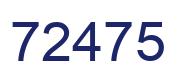 Number 72475 blue image