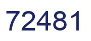 Number 72481 blue image