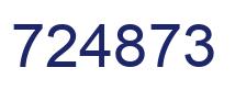 Number 724873 blue image
