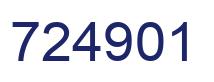 Number 724901 blue image