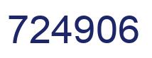 Number 724906 blue image