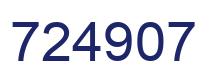 Number 724907 blue image