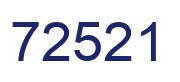 Número 72521 imagen azul
