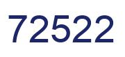 Número 72522 imagen azul