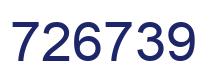 Number 726739 blue image