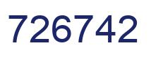 Number 726742 blue image
