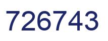 Number 726743 blue image