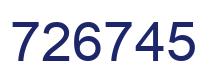 Number 726745 blue image