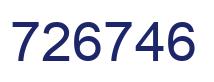 Number 726746 blue image