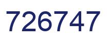 Number 726747 blue image