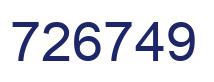 Number 726749 blue image