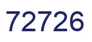 Number 72726 blue image