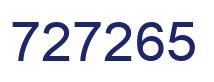 Number 727265 blue image