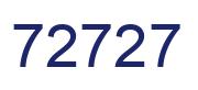 Number 72727 blue image