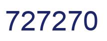 Number 727270 blue image
