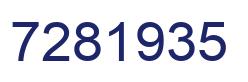 Number 7281935 blue image