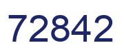 Number 72842 blue image