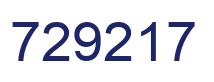 Number 729217 blue image