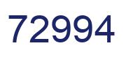 Number 72994 blue image