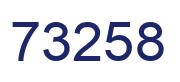 Number 73258 blue image