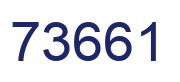 Number 73661 blue image