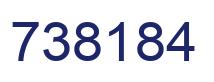 Número 738184 imagen azul