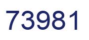 Número 73981 imagen azul