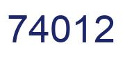 Number 74012 blue image