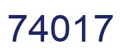 Number 74017 blue image