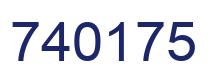 Number 740175 blue image