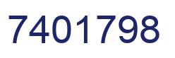 Number 7401798 blue image